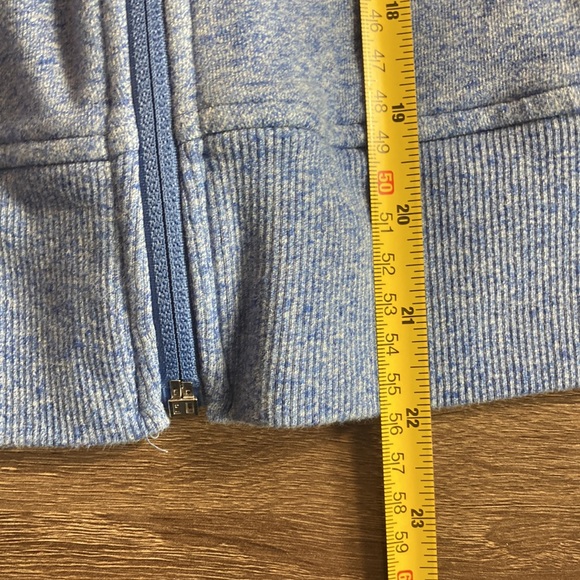 T by Talbots Women Size SP Light Blue Space Dyed Zip up Jacket - Picture 6 of 11